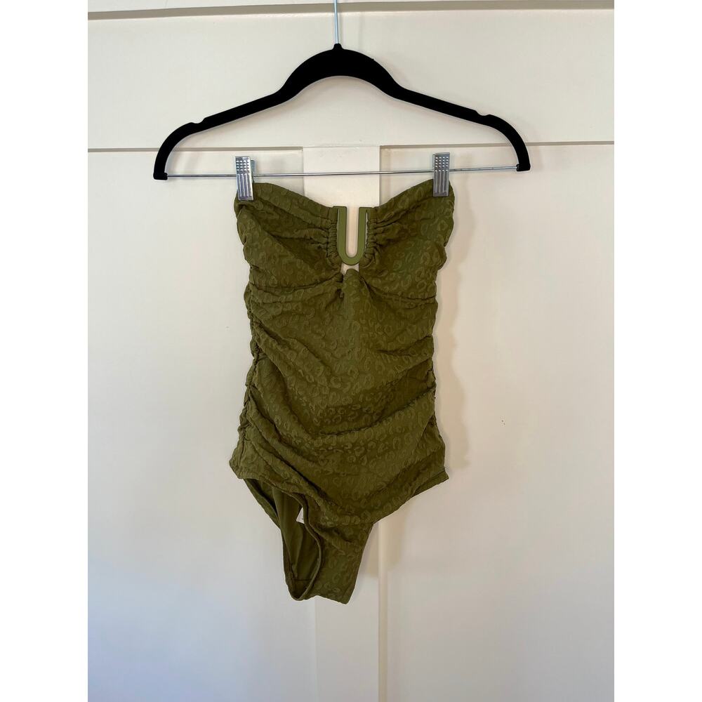 Zimmermann—Olive Green One Piece Swimsuit US 0-4 Strapless - Picture 2 of 4